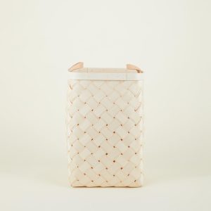 Baskets + Storage |   Birch + Leather Hamper Decor Baskets + Storage