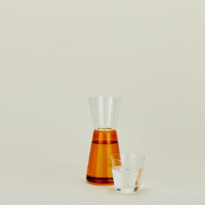 Bath Accessories |   High Rise Carafe + Glass – Amber/Clear Bath Accessories Amber/Clear