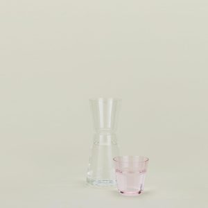 Bath Accessories |   High Rise Carafe + Glass – Clear/Blush Bath Accessories Bath Accessories