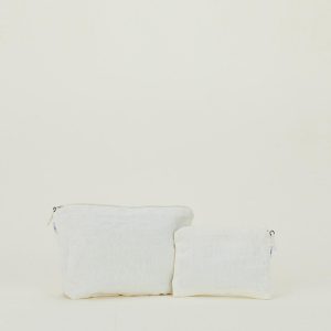 Bath Accessories |   Simple Linen Zipper Pouch – Ivory Bath Accessories Bath Accessories