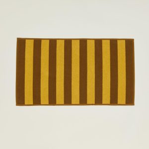 Bath Mats |   Simple Striped Terry Bath Mat – Mustard/Bronze Bed + Bath Bath Mats