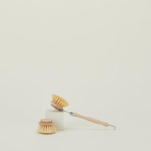 Cleaning |   Essential Wood Handled Scrubber + Replacement Brush Cleaning Cleaning