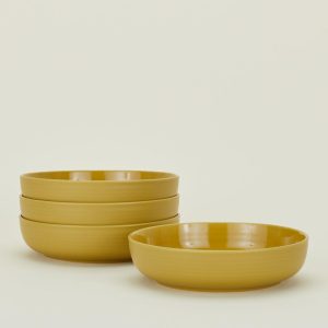 Dinnerware |   Essential Low Bowl, Set of 4 – Mustard Dining Dinnerware