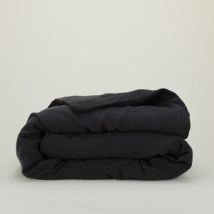 Duvets |   Simple Linen Duvet – Black Bed + Bath Black