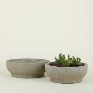 Garden + Patio |   Footed Bowl Planter – Fiber Cement Decor Fiber Cement