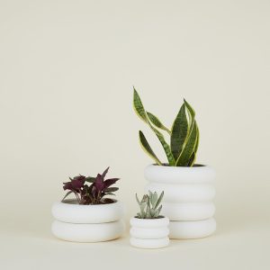 Garden + Patio |   Stacking Planter – White Decor Garden + Patio