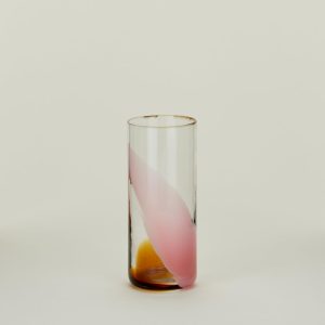 Glassware + Barware |   Blown Glass Highball – Blush/Amber Dining Blush/Amber