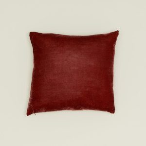 Pillows |   Reversible Velvet + Linen Pillow – Rust Decor Pillows