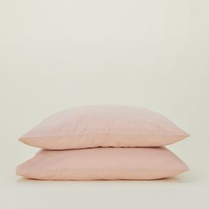 Pillows + Shams |   Essential Percale Pillowcases, Set of 2 – Blush Bed + Bath Blush