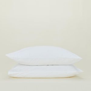 Pillows + Shams |   Essential Percale Pillowcases, Set of 2 – White Bed + Bath Pillows + Shams