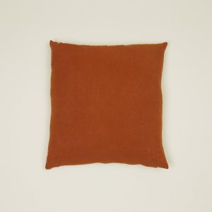 Pillows + Shams |   Simple Linen Euro Sham – Terracotta Bed + Bath Pillows + Shams