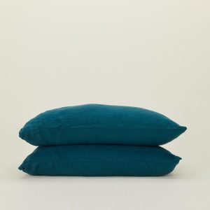 Pillows + Shams |   Simple Linen Pillowcases, Set of 2 – Peacock Bed + Bath Peacock