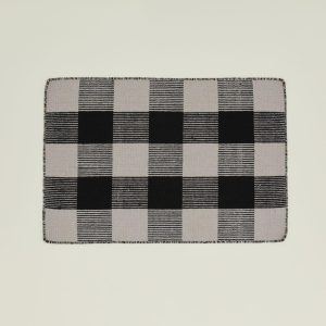 Rugs + Mats |   Simple Plaid Rug – Light Grey/Black Decor Light Grey/Black