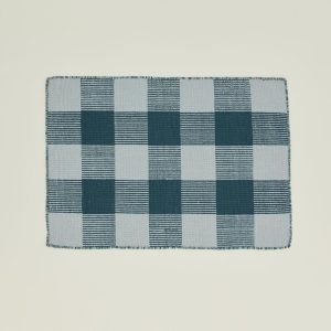 Rugs + Mats |   Simple Plaid Rug – Sky/Peacock Decor Rugs + Mats