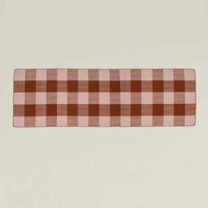 Rugs + Mats |   Simple Plaid Runner – Blush/Terracotta Decor Blush/Terracotta