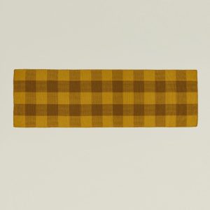 Rugs + Mats |   Simple Plaid Runner – Mustard/Bronze Decor Mustard/Bronze