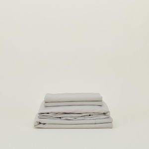 Sheets |   Essential Percale Sheet Set – Light Grey Bed + Bath Light Grey