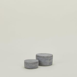 Storage |   Cement Jar with Lid, Set of 2 Kitchen Storage