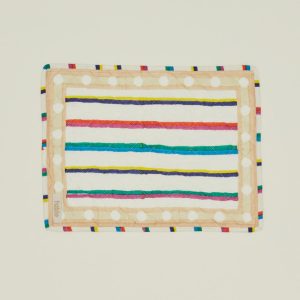 Table Linens |   Block Printed Quilted Placemat – Block Printed Multi Stripe Dining Block Printed Multi Stripe