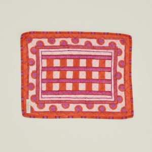 Table Linens |   Block Printed Quilted Placemat – Block Printed Red Plaid Dining Block Printed Red Plaid