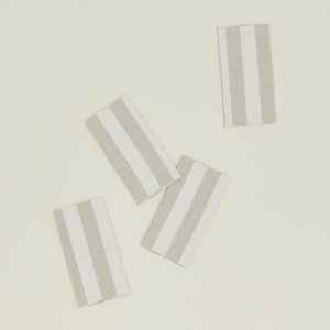 Table Linens |   Essential Striped Dinner Napkin, Set of 4 – Ivory/Flax Dining Ivory/Flax