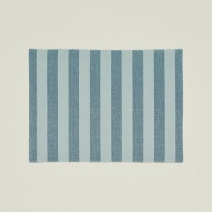 Table Linens |   Essential Striped Placemat, Set of 4 – Sky/Peacock Dining Sky/Peacock