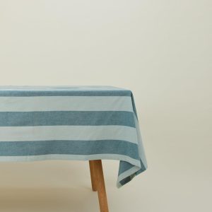 Table Linens |   Essential Striped Tablecloth – Sky/Peacock Dining Sky/Peacock