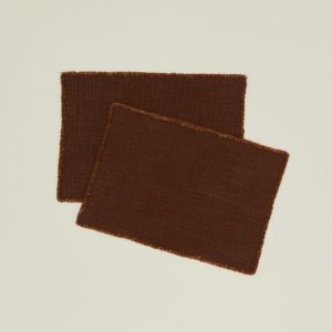 Table Linens |   Jasper Placemat, Set of 2 – Leather Linen Wool Dining Leather Linen Wool