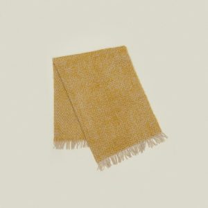 Throws |   Herringbone Mohair Throw – Mustard Decor Mustard