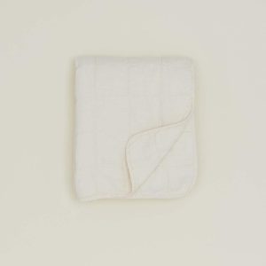 Throws |   Simple Linen Quilted Throw – Ivory Decor Ivory