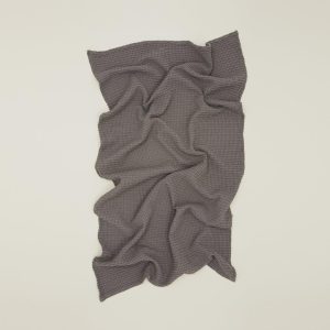 Towels |   Simple Waffle Towel – Dark Grey Bed + Bath Dark Grey