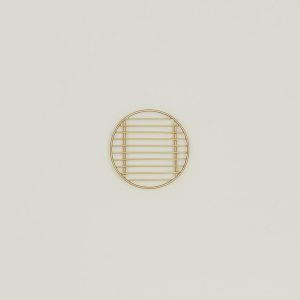 Towels, Trivets + Textiles |   Brass Wire Rack – Round Kitchen Towels, Trivets + Textiles