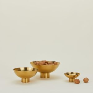 Vases + Bowls |   Essential Footed Bowl – Brass Decor Brass