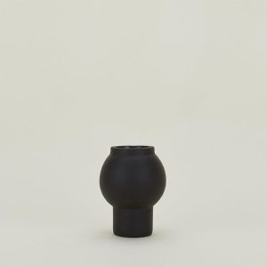 Vases + Bowls |   Handmade Black Terracotta Vase Decor Vases + Bowls