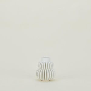 Vases + Bowls |   Pleated Stoneware Vase Decor Vases + Bowls