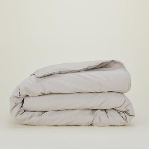 Duvets |   Essential Percale Duvet – Light Grey Bed + Bath Duvets