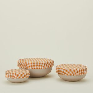 Storage |   Linen Bowl Cover, Set of 3 – Orange Kitchen Orange